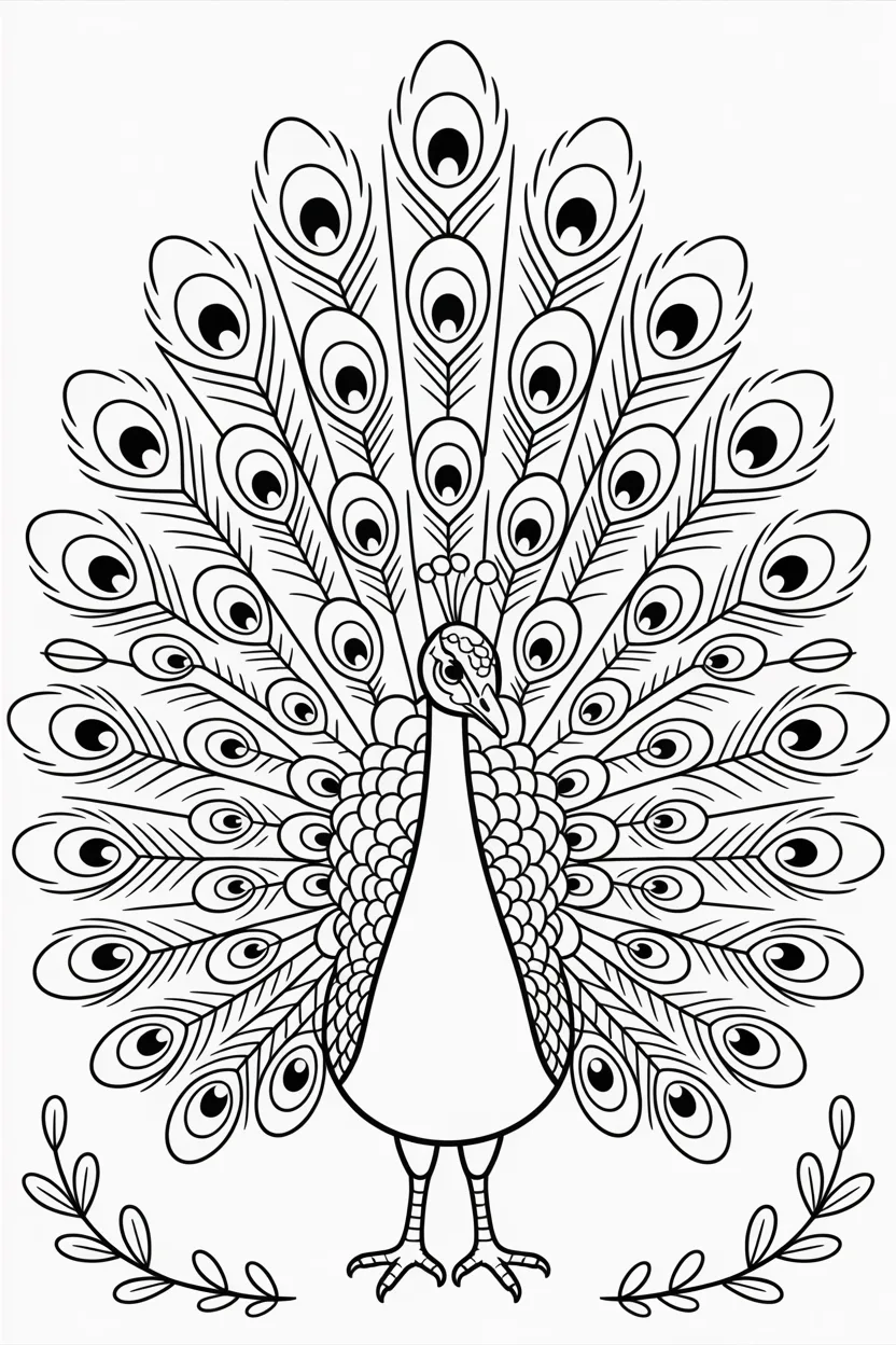 Peacock coloring pages free printable