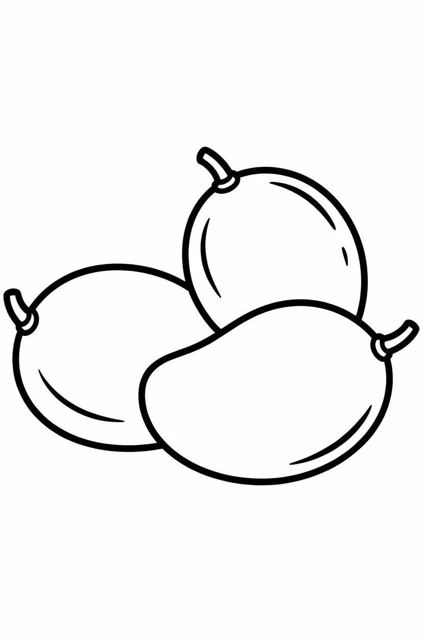 5 Mango coloring pages free printable