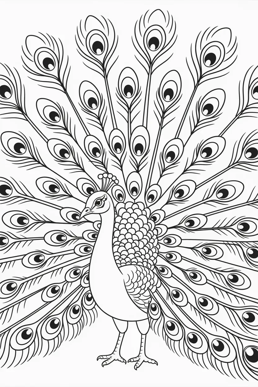 Peacock coloring pages free printable