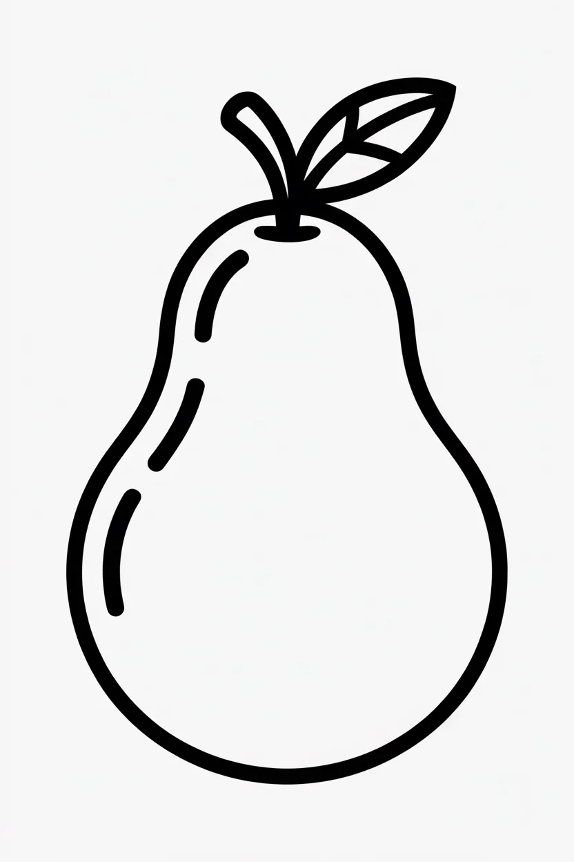 5 Pear coloring pages free printable