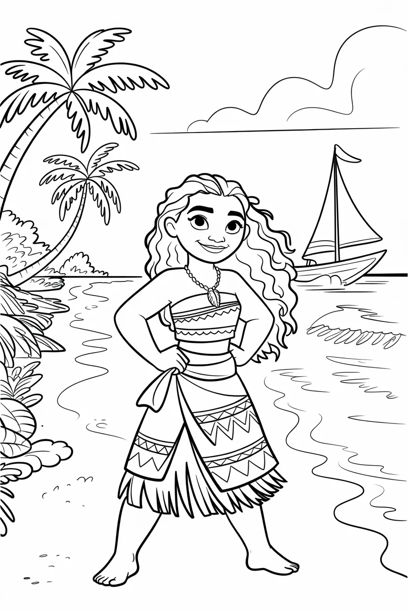 Moana coloring pages free printable