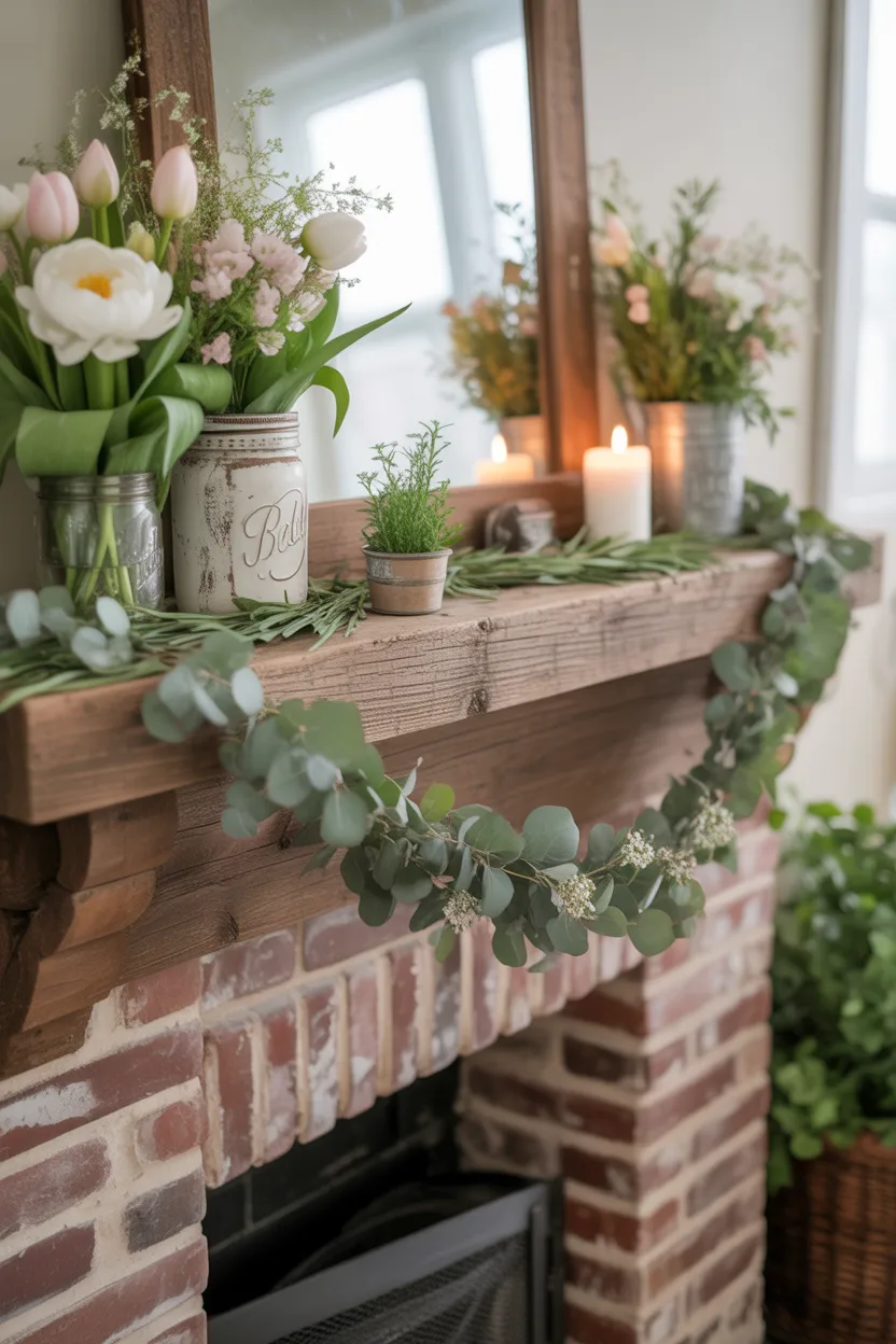 Spring Mantle Decor Ideas