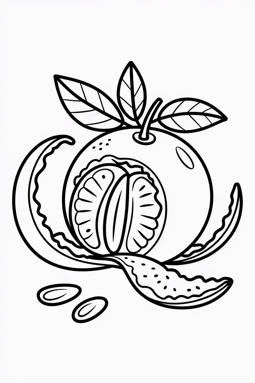 5 Tangerine coloring pages free printable