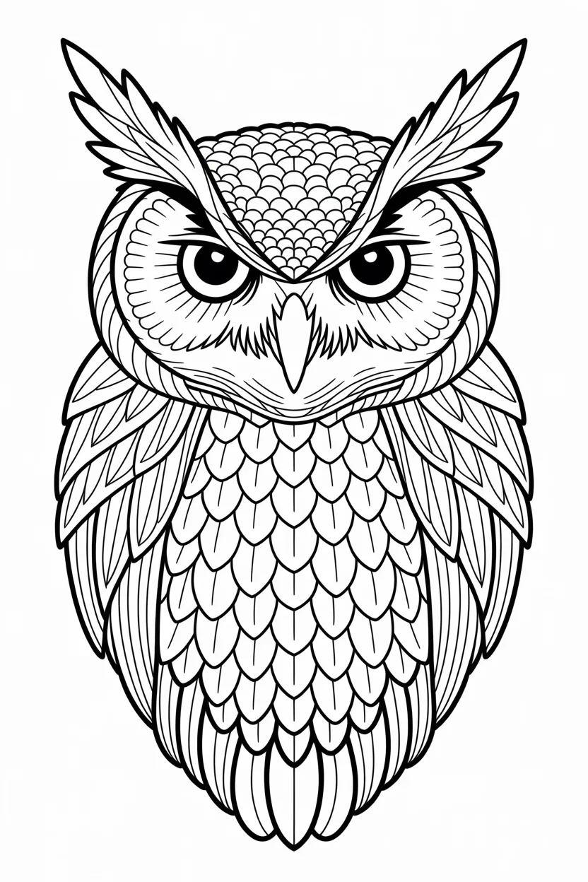 Owl Mandala coloring pages 