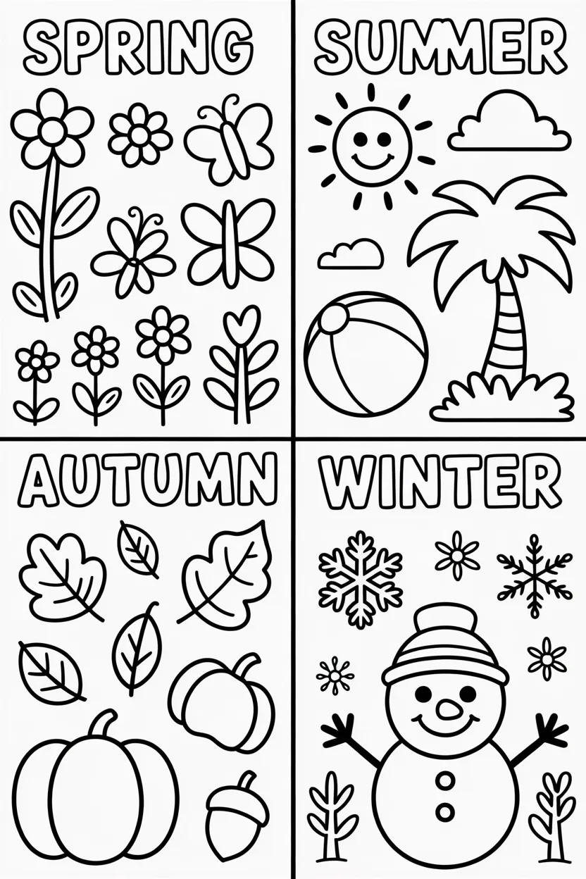 Season coloring pages