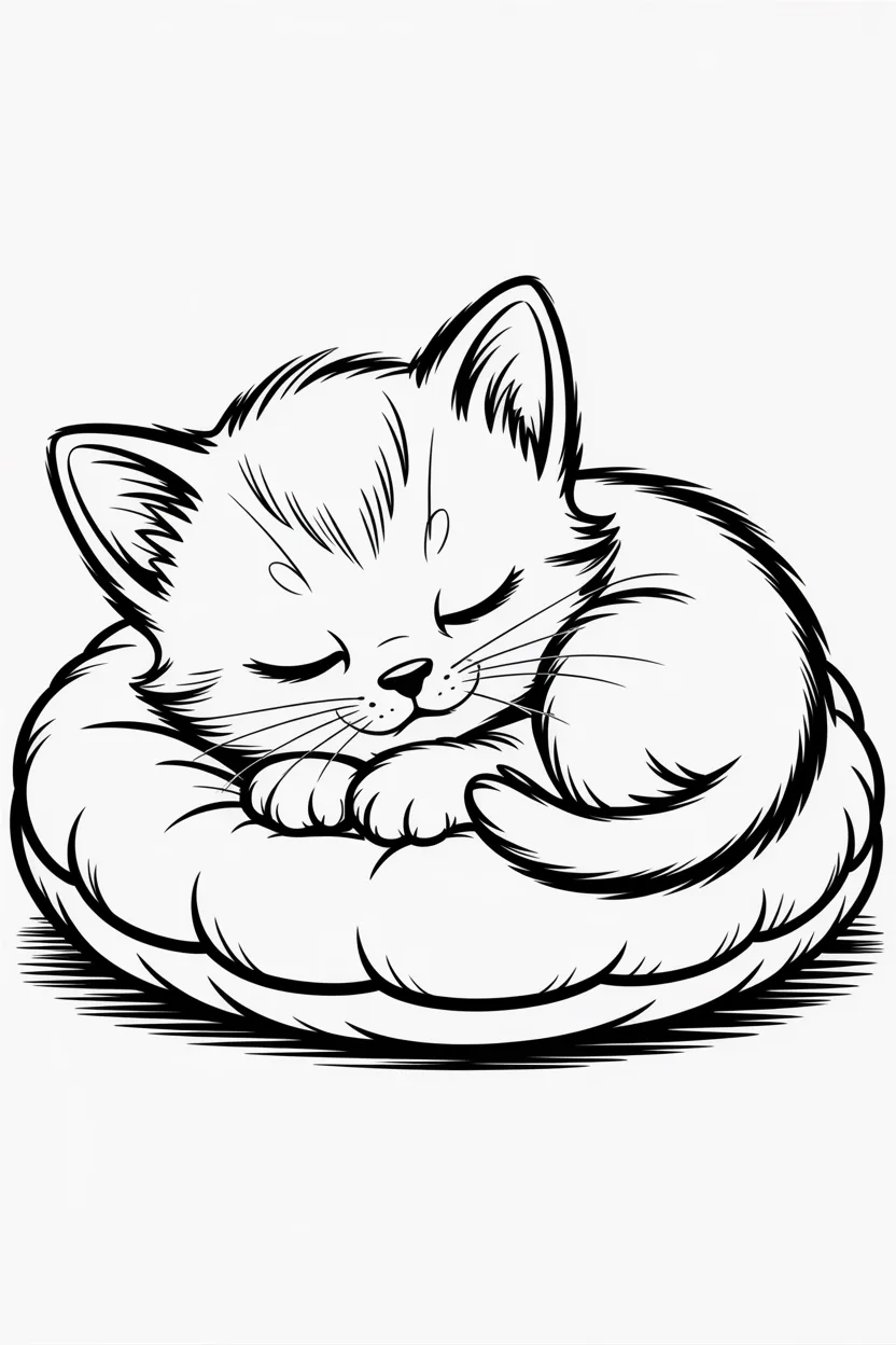 Cute kitten coloring pages free printable