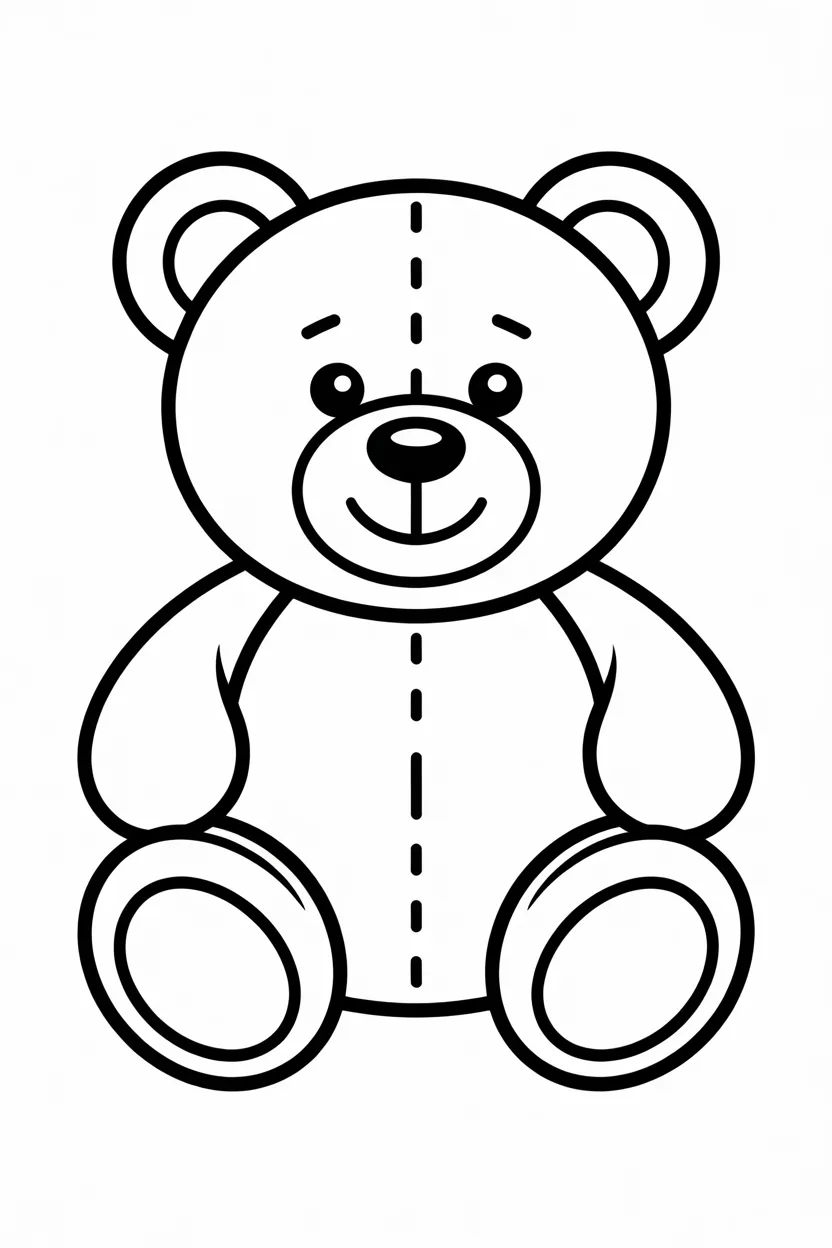 5 Teddy bear coloring pages free printable