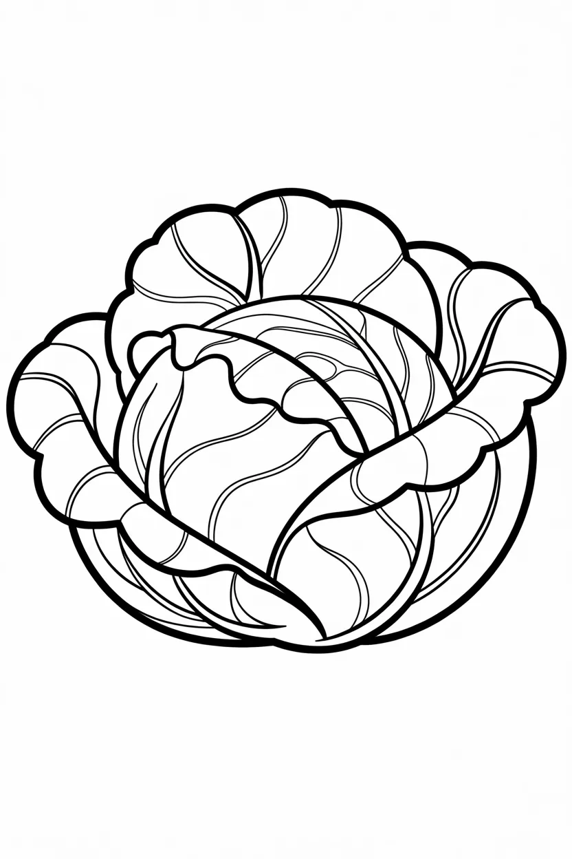 5 Cabbage coloring pages free printable