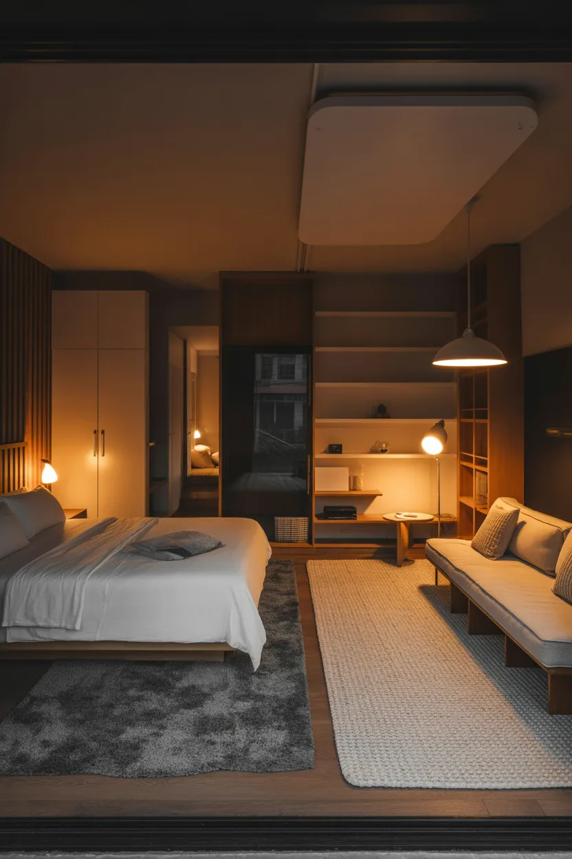 Living Room and Bedroom Combo Ideas