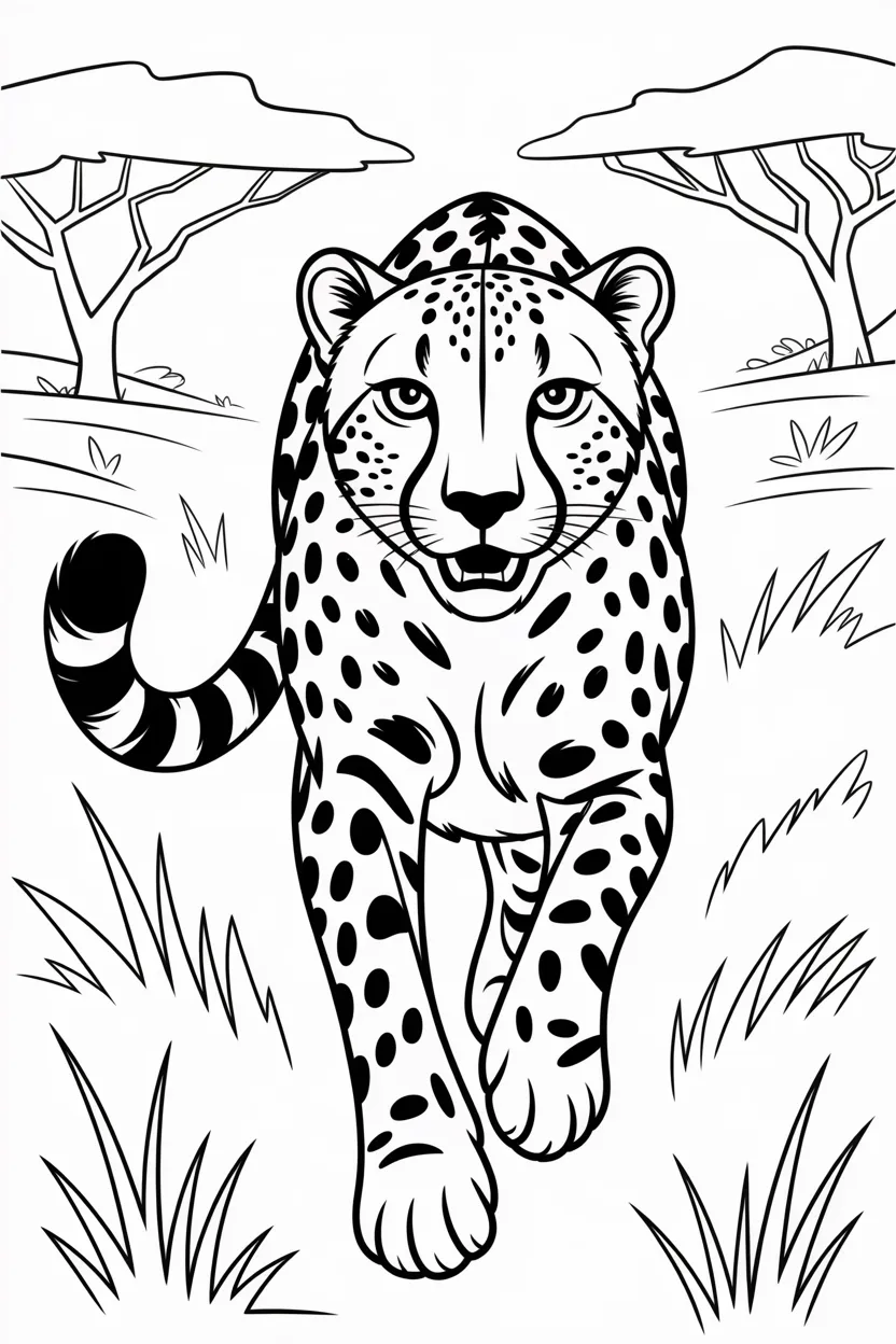 Cheetah coloring pages free printable
