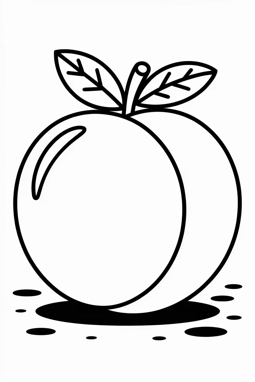 peach fruit coloring pages free printable
