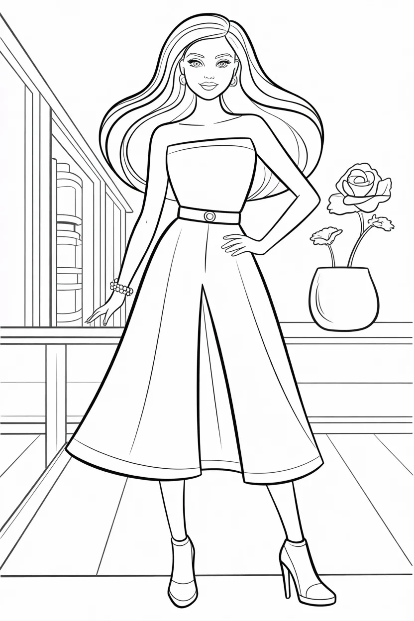 fashion girl coloring pages free printable
