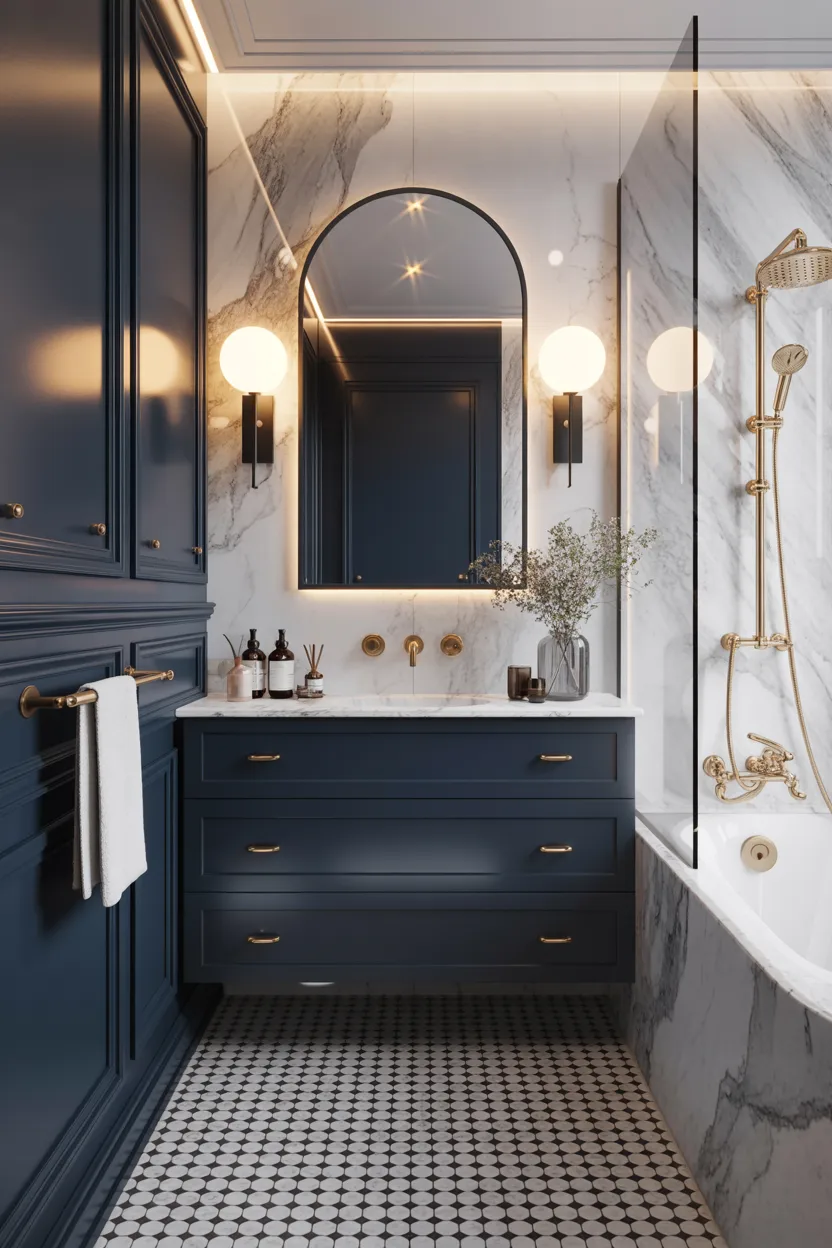 Moody Blue Bathroom Ideas