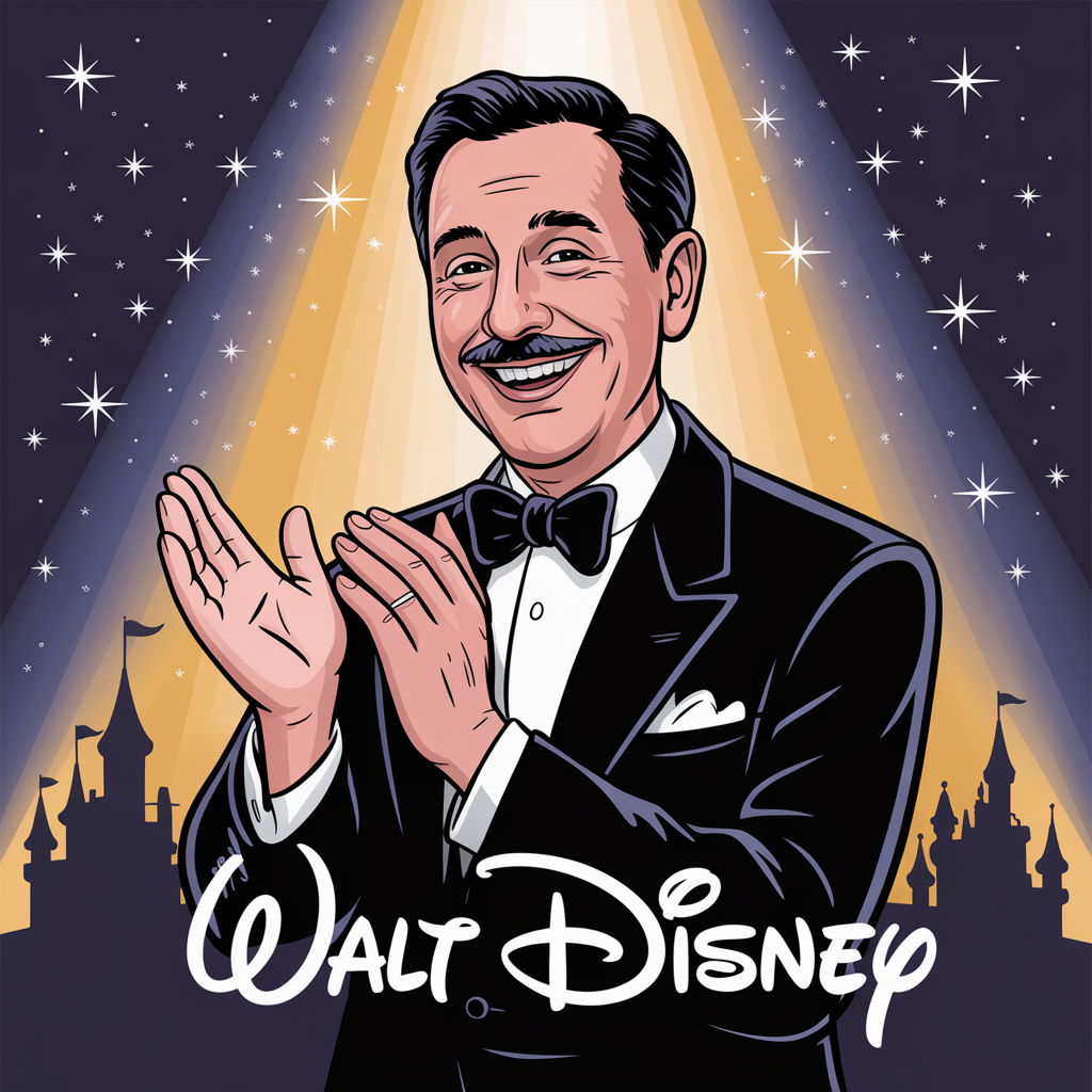 Walt Disney aplaudiendo