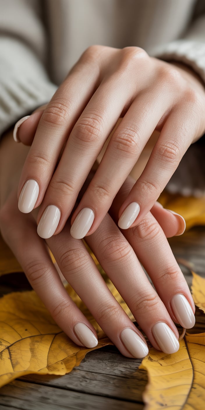 Creamy Beige Manicure
