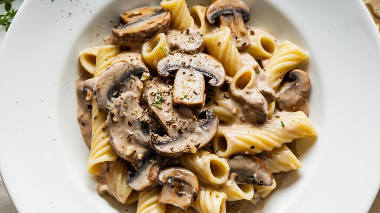 Classic Creamy Mushroom Pasta