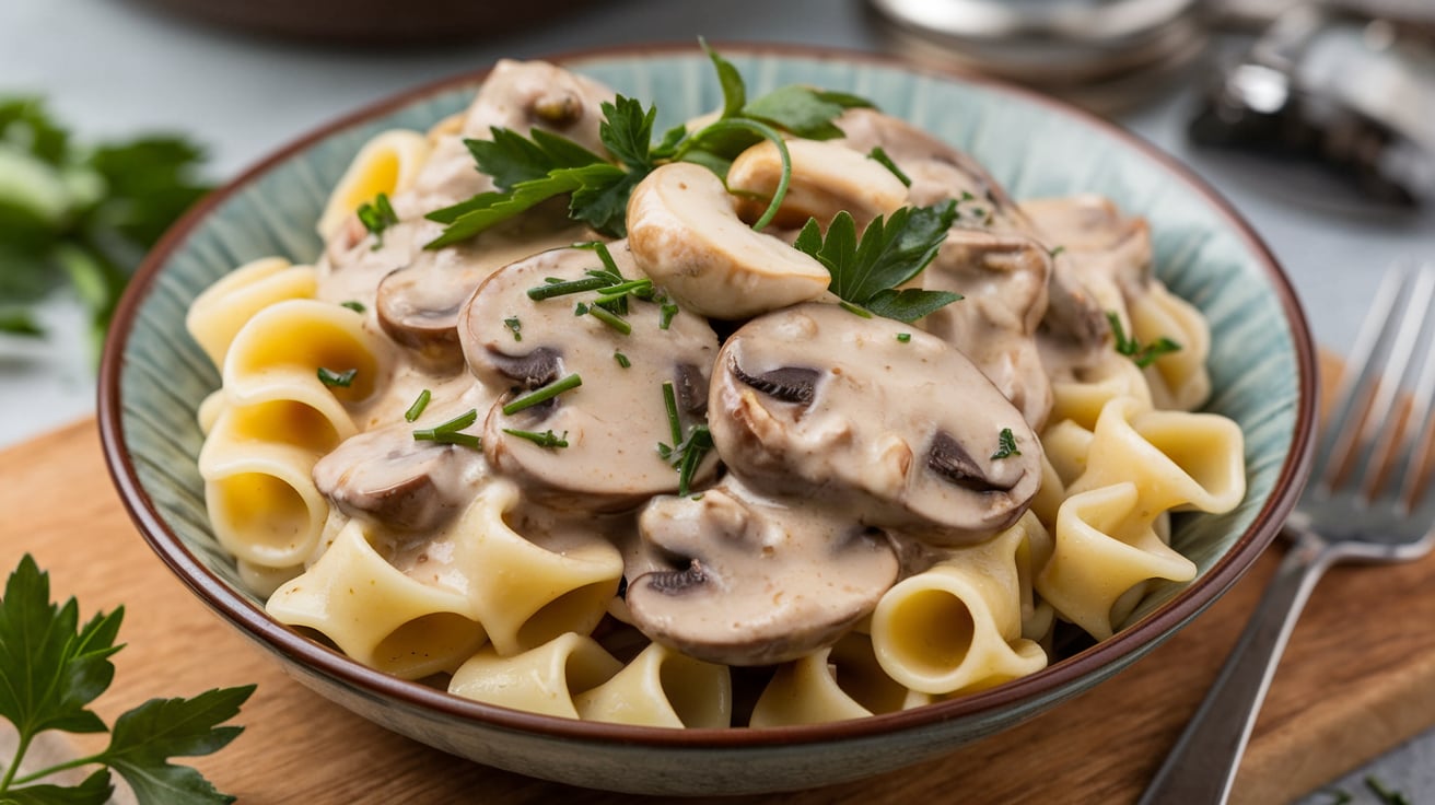 Vegan Creamy Mushroom Pasta