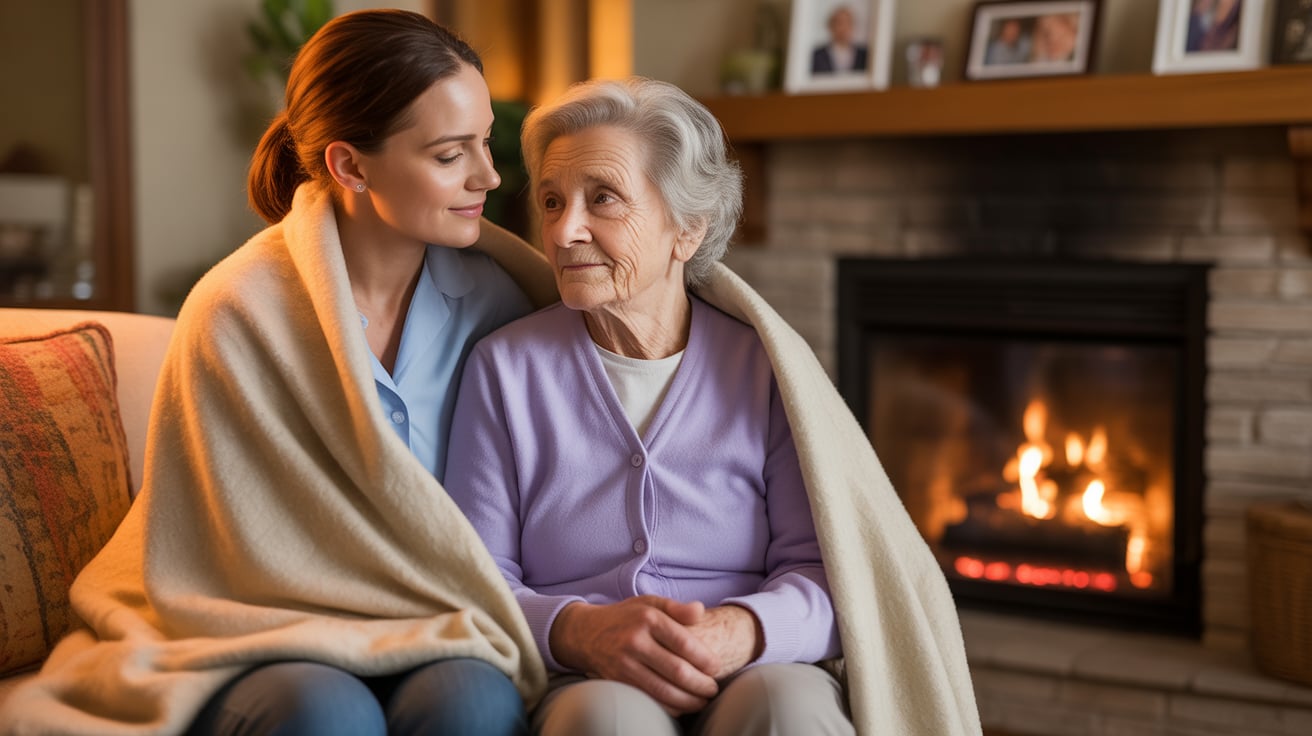 Healthcare assistants supporting patients in residential care