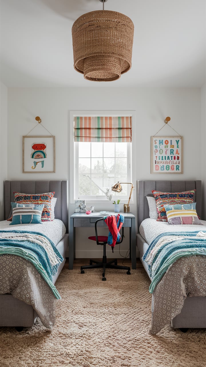 Two Twin Beds In One Room For Boys and Siblings