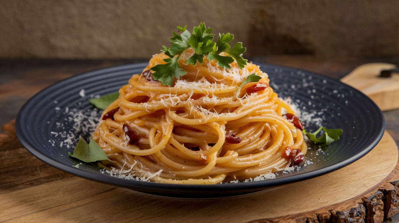 Spaghetti Aglio e Olio with Chili