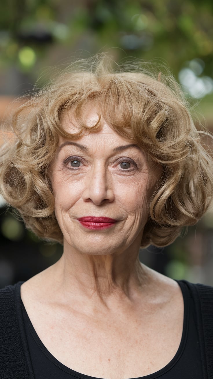 Curls Bob with Bangs