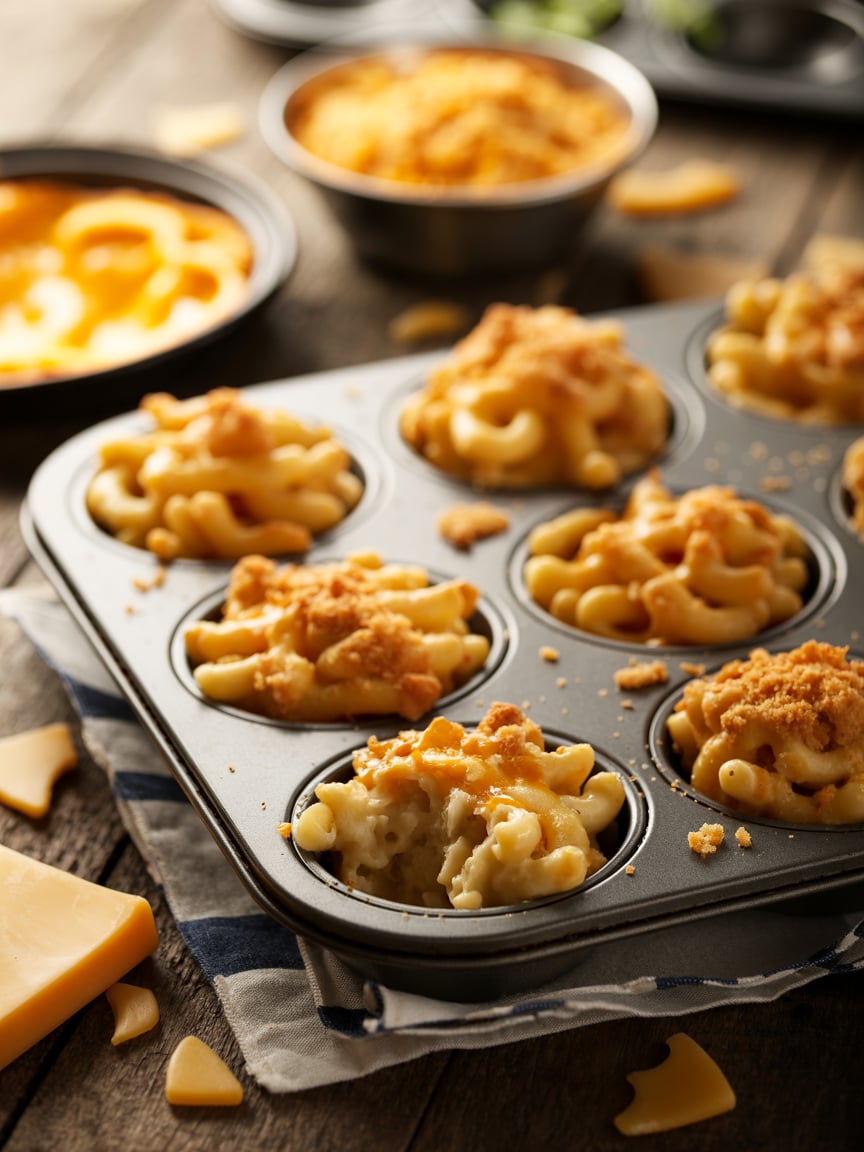 Pumpkin Mac and Cheese Bites