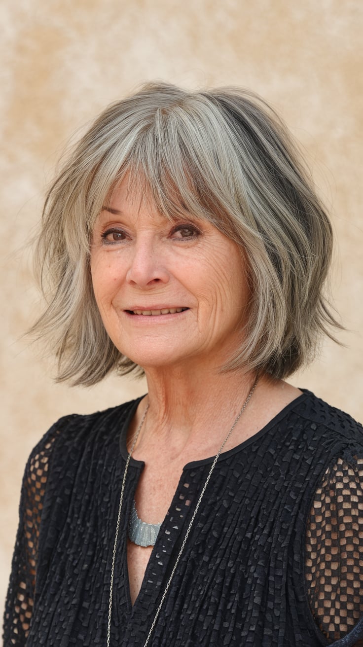 Pixie cut on gray hair