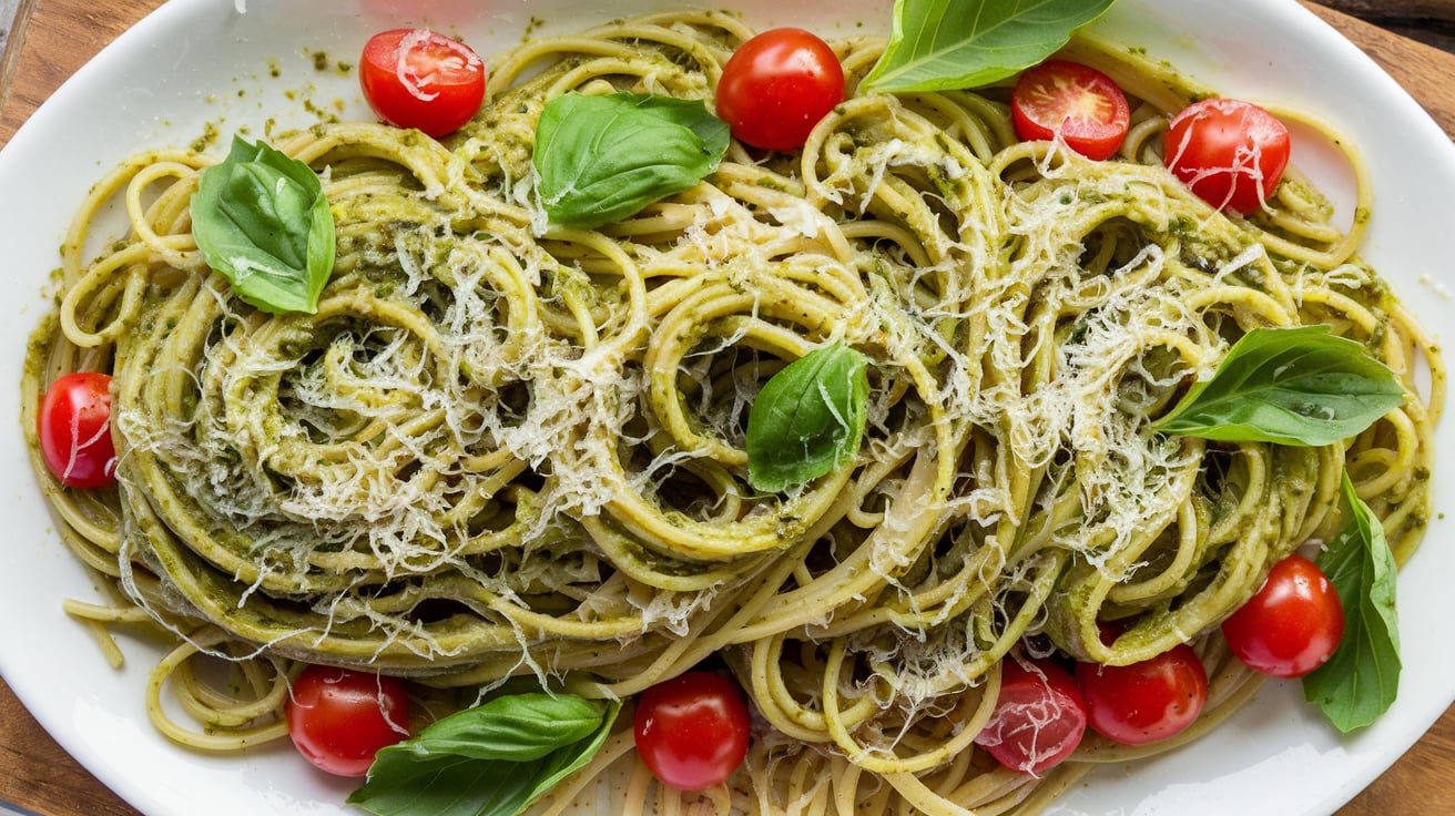 Pasta with Pesto and Parmesan