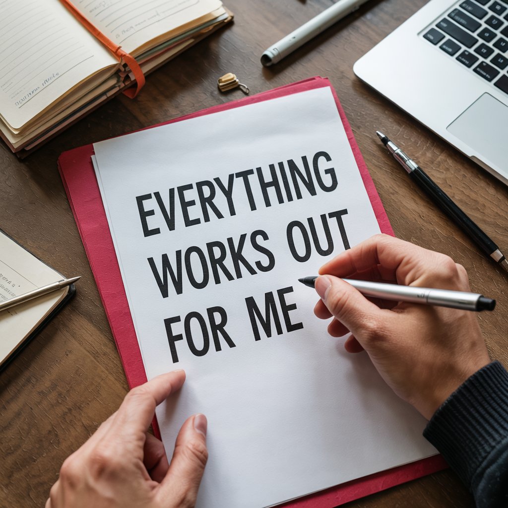 how to be lucky- write affirmations