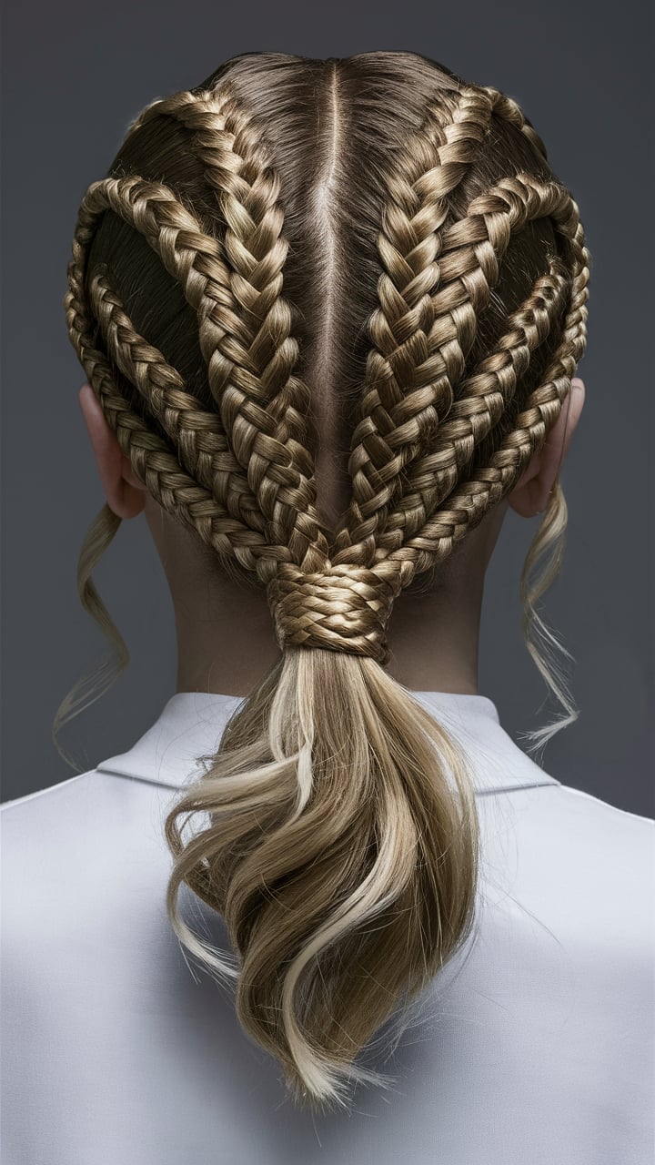 Cornrow Braided Ponytail