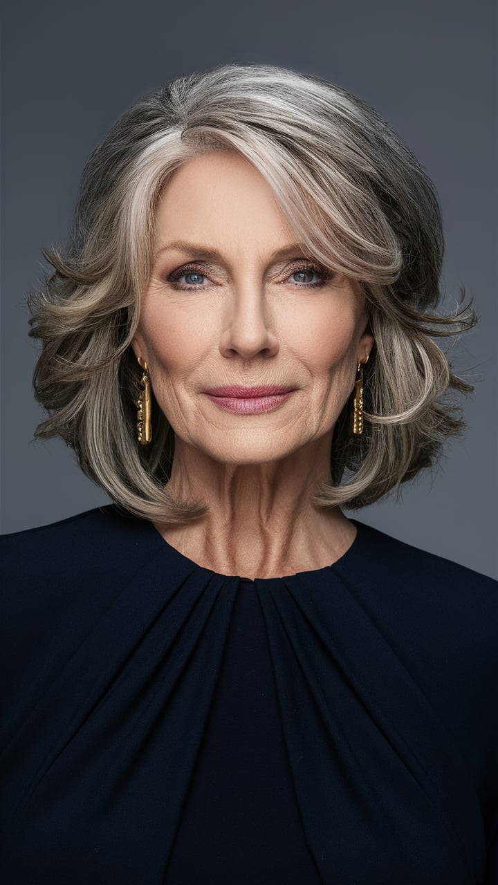 Shoulder-Length Lob haircuts over 70s