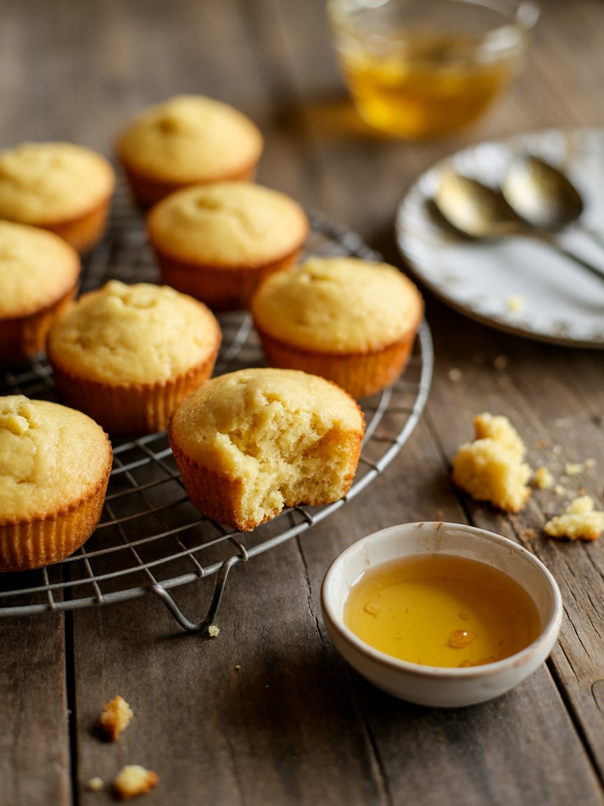 Cornbread Mini Muffins with Jalapeño Honey Butter
