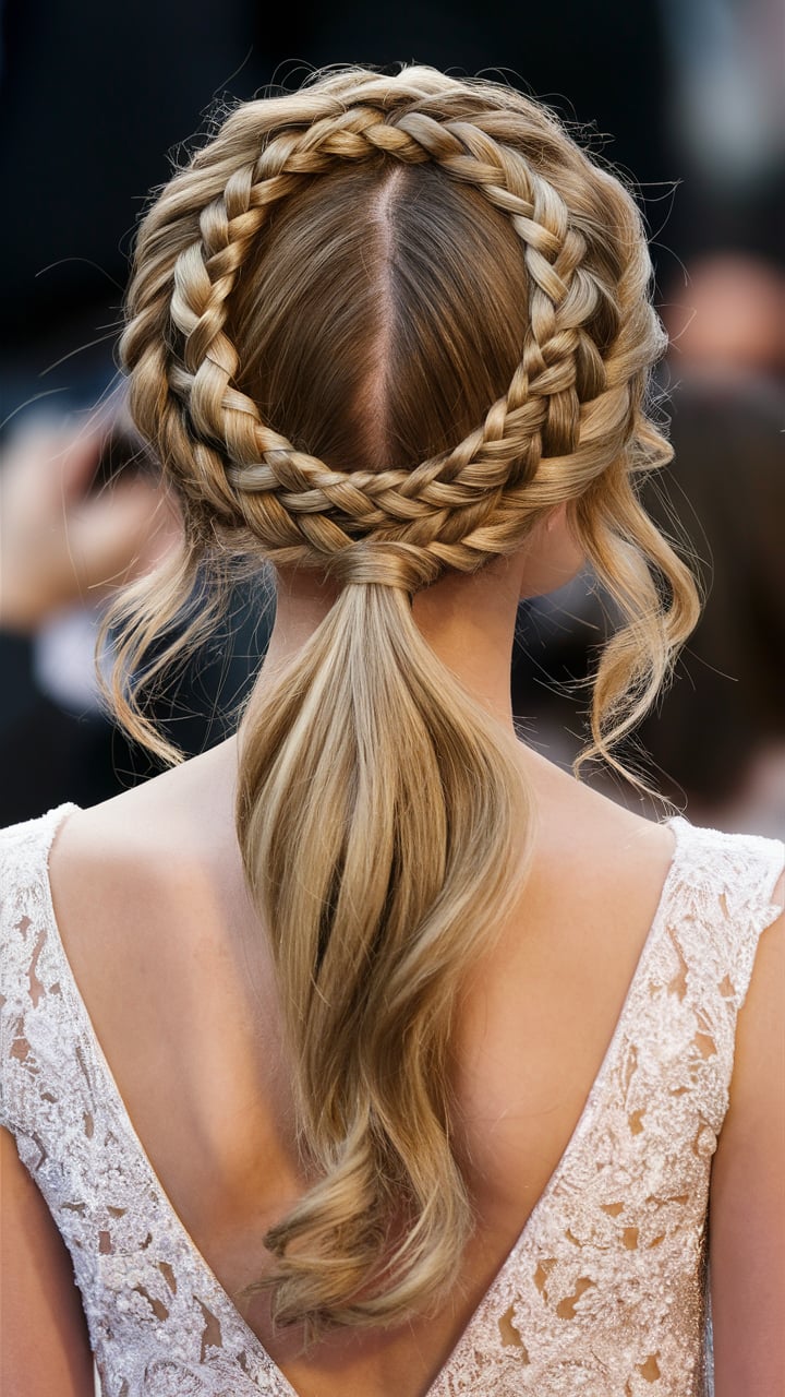 Halo Braided Ponytail