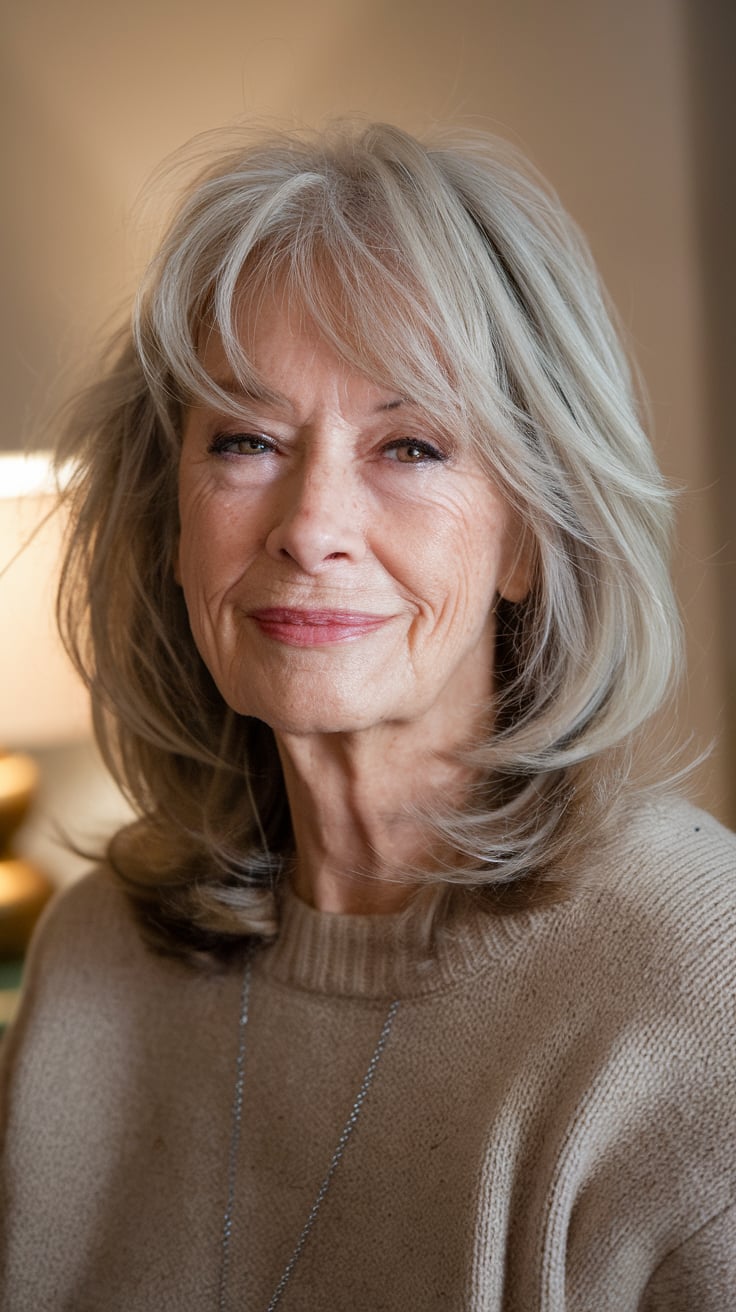 medium length hairstyles for women over 70