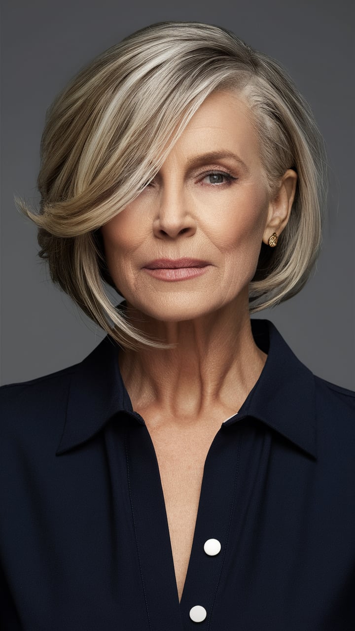 Side-Swept Bob With Layers